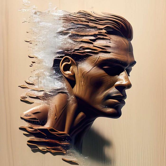 3D мадэль Эрик Зинер, американский художник (STL)